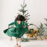 Adelisa Dress in Evergreen