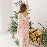 Long Sleeve Leggy Romper in Gingerbread