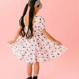 Puff Dress in Pink Cauldron