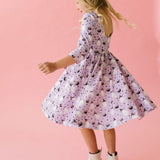 Emile Twirl Dress in Purple Cauldron