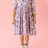 Emile Twirl Dress in Purple Cauldron