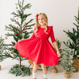 Adelisa Dress in Scarlet