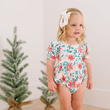 Puff Romper in Holiday Floral