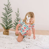 Puff Romper in Holiday Floral