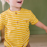 Alex Tee in Mustard Stripe