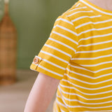 Alex Tee in Mustard Stripe