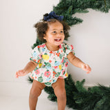 Quinn Poplin Romper in Vintage Ornament