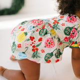 Quinn Poplin Romper in Vintage Ornament