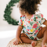 Quinn Poplin Romper in Vintage Ornament