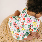 Quinn Poplin Romper in Vintage Ornament