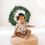 Quinn Poplin Romper in Vintage Ornament