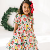 Aura Poplin Dress in Vintage Ornament