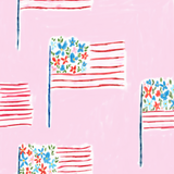 Rosita Dress in Pink Flags