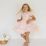 Aura Poplin Dress in Bunny Field