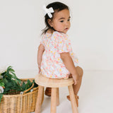 Quinn Poplin Romper in Bunny Field