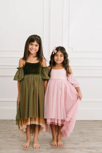 Everly Dress in Pink Rose Ombre