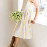 Tank Dress in Pastel Stripe