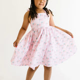 Rosita Dress in Pink Flags