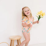 Puff Baby Romper in Soft Floral