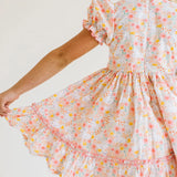 Aura Poplin Dress in Bunny Field