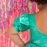 Diana Dress in Teal Confetti Lamè