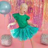 Confetti Tulle Skirt in Green