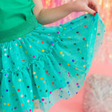 Confetti Tulle Skirt in Green