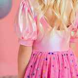 Diana Dress in Pink Confetti Lamè