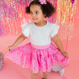 Confetti Tulle Skirt in Pink