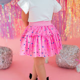 Confetti Tulle Skirt in Pink