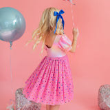 Diana Dress in Pink Confetti Lamè