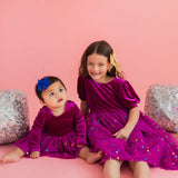 Carly Bubble in Deep Purple Confetti
