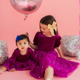 Carly Bubble in Deep Purple Confetti