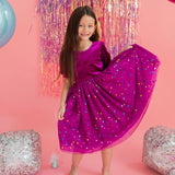 Diana in Deep Purple Confetti