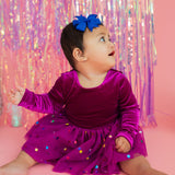 Carly Bubble in Deep Purple Confetti