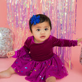 Carly Bubble in Deep Purple Confetti