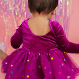 Carly Bubble in Deep Purple Confetti