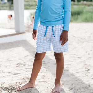 Boy Shorts in Blue Picnic | UPF 50