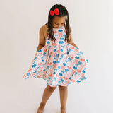 Sofia Dress in Patriotic Bows
