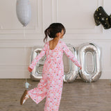 Long Sleeve Leggy Romper in Floral Ghost