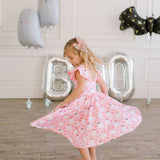 Olivia Dress in Floral Ghost