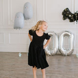 Puff Dress in Midnight