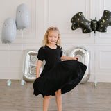 Puff Dress in Midnight