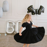 Puff Dress in Midnight