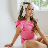 Flutter Tee in Bubblegum