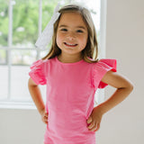 Flutter Tee in Bubblegum