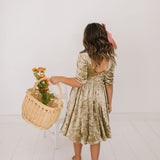 Pippa Dress in Gold Crushed Velvet