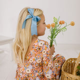 Long Sleeve Leggy Romper in Pumpkin Bouquet