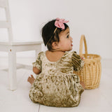 Quinn Bubble in Gold Crushed Velvet