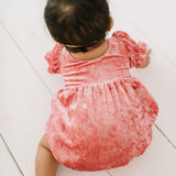 Quinn Bubble in Pink Crushed Velvet